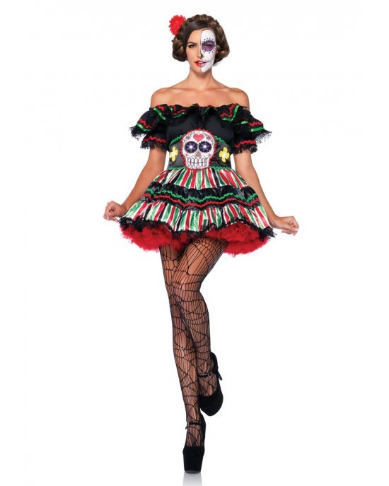Costume Halloween Day Of The Dead Doll - Leg Avenue