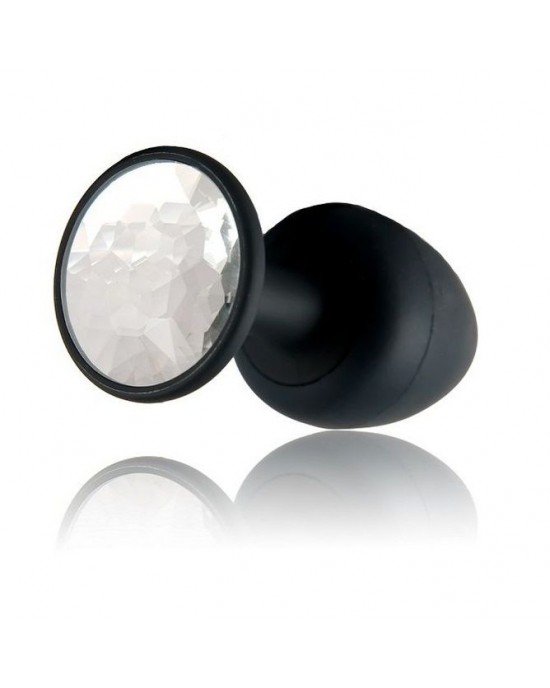 Plug anale Diamond nero/bianco 7,9cm - Marc Dorcel