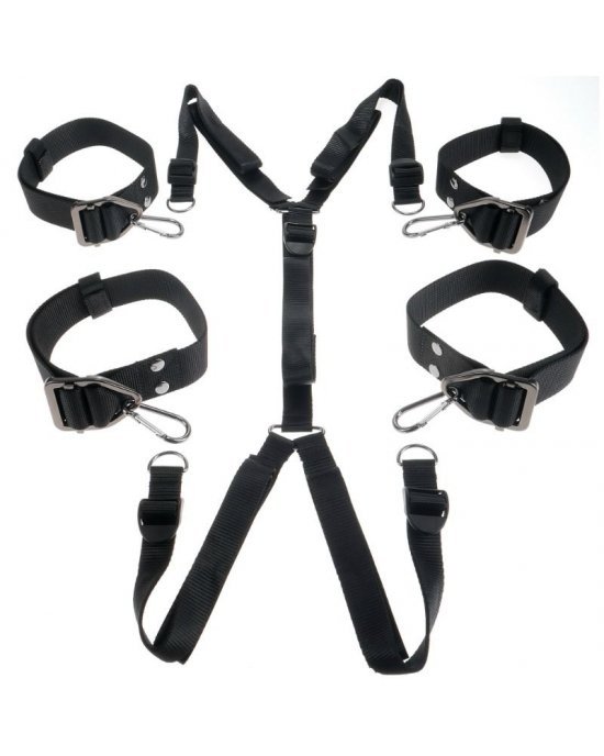 Kit sottomizzione Manette bondage per letto Sir Richards - Sexy Shop